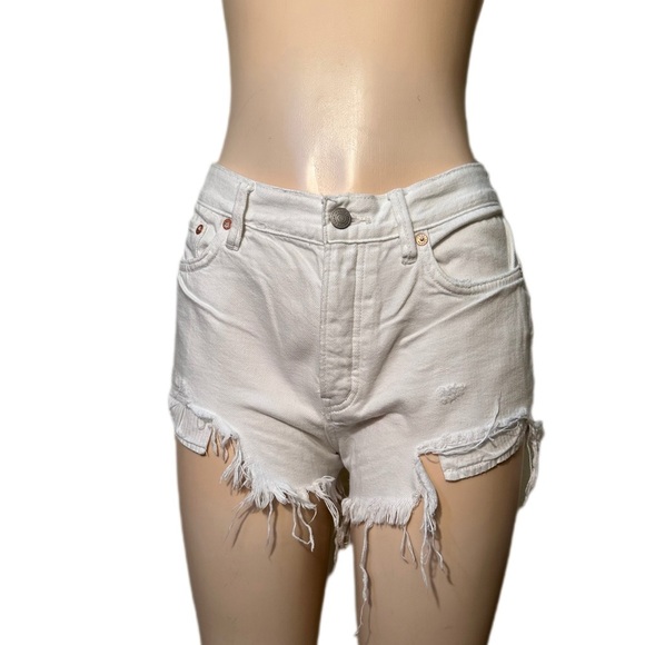 We The Free White High-Waisted Jean Shorts - Picture 3 of 12